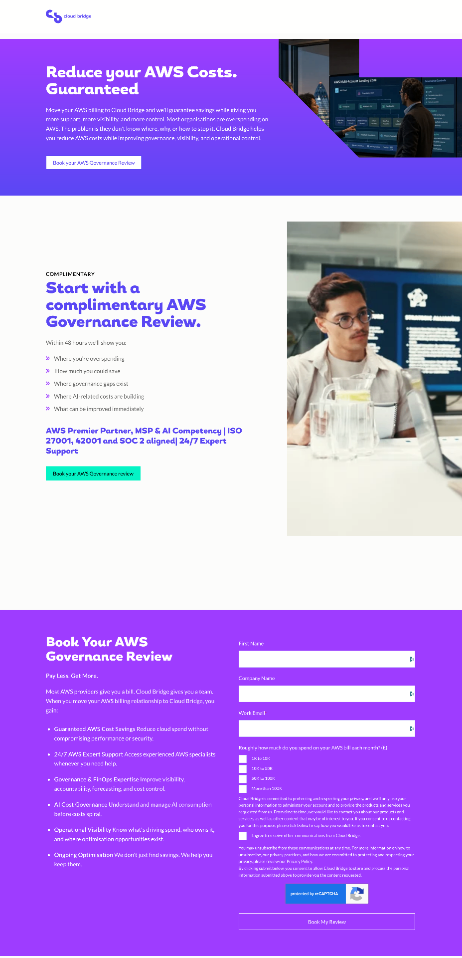 AWS Governance Review — lead page