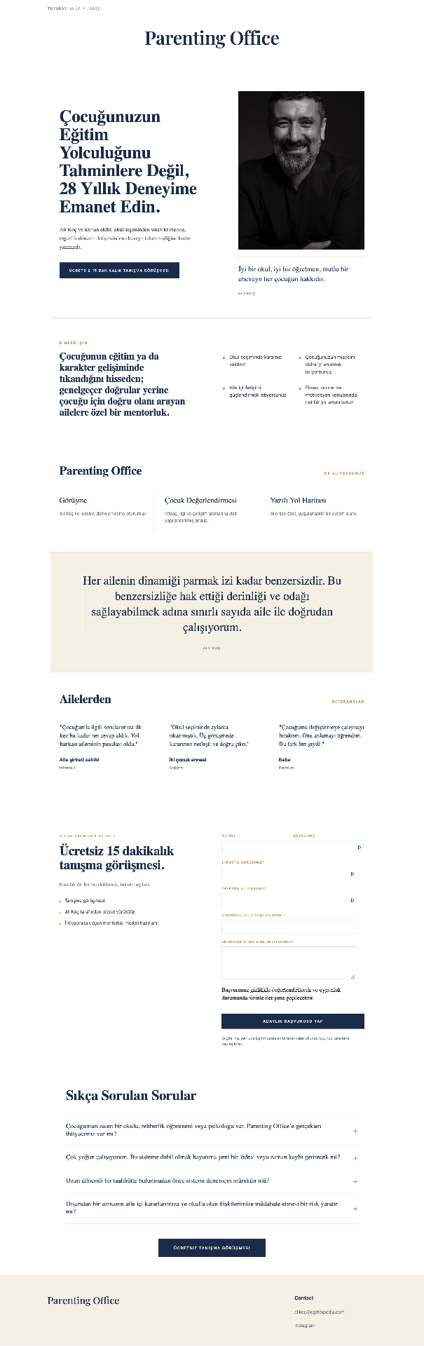 Parenting Office — main landing page